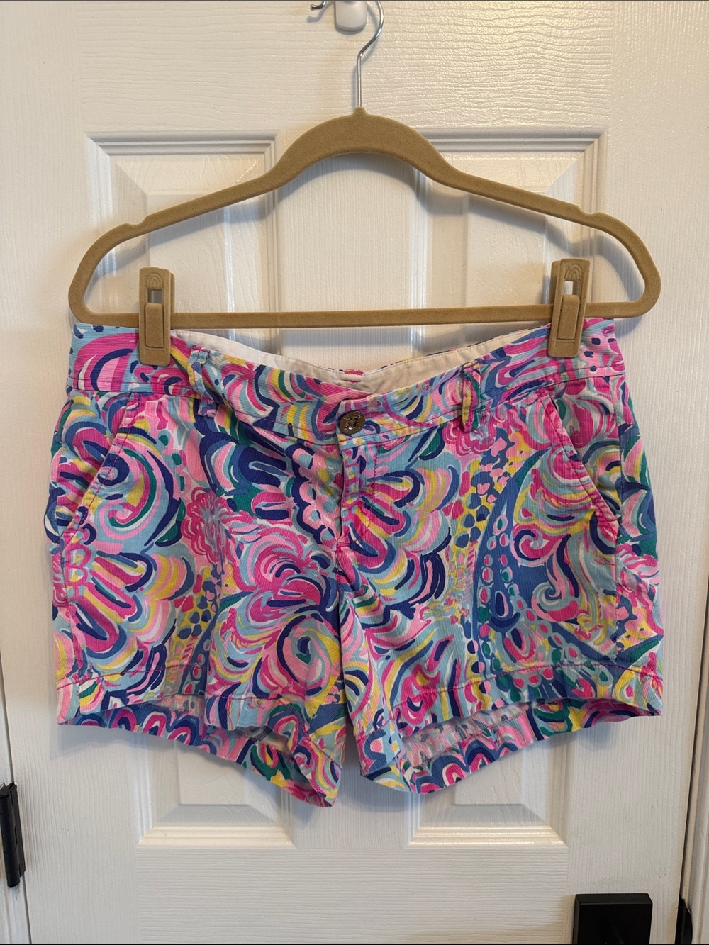 Lilly Pulitzer Callahan Shorts in Psychedelic Sunshine Sz 12 - Picture 3 of 6